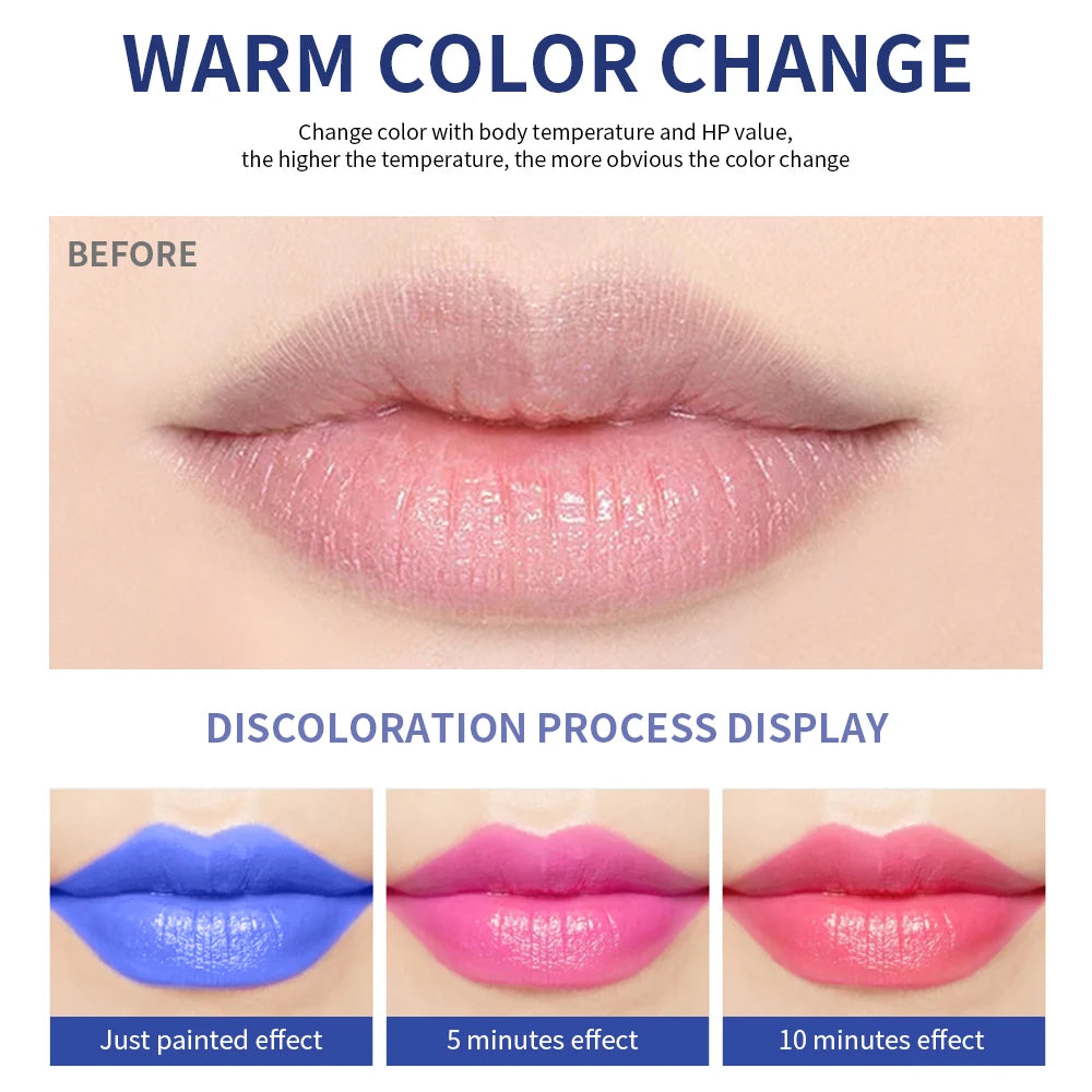 Blue Rose Lipstick Makeup Temperature Color Changing Lipstick