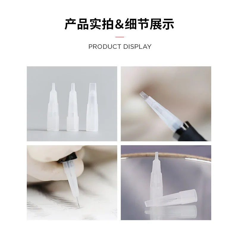 20PC Eyebrow Tattoo Cartridge Needle Sterilized Safety Hourglass Needle Caps For Dragon/Mosaic/Merlin Tattoo Machine