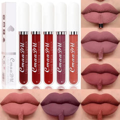 Waterproof Matte Nude Lip Gloss Brown Nude Pigment Dark Red Long Lasting Velvet Liquid Lipstick