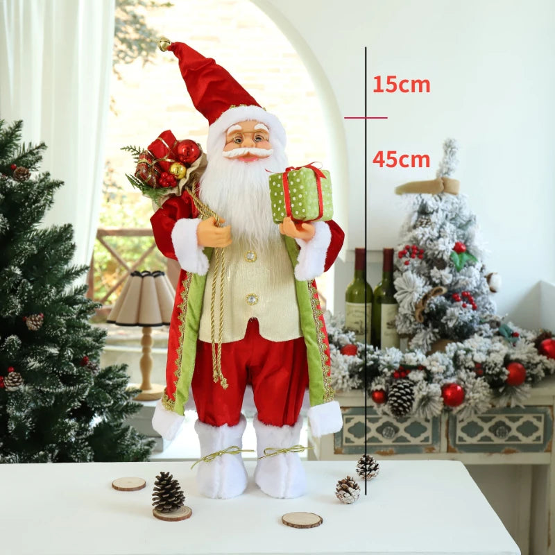 Big Size Christmas Dolls Santa Claus Toys Xmas Figurines Christmas Gift for Kid Gift Christmas for Home Window Table Decoration