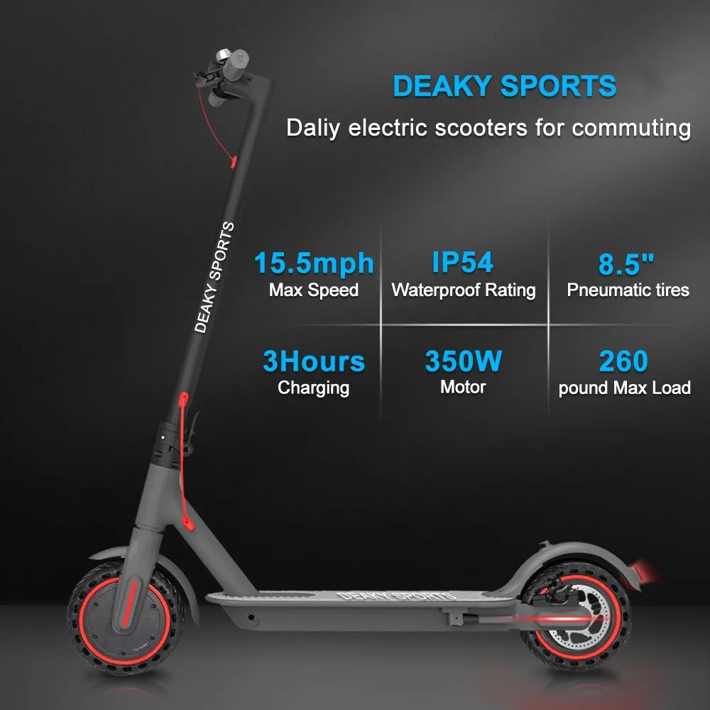 350W Electric Scooter 36V 10.4AH Battery 30KM Range City Commuter Smart E Scooter Foldable Electric Scooter for Adults