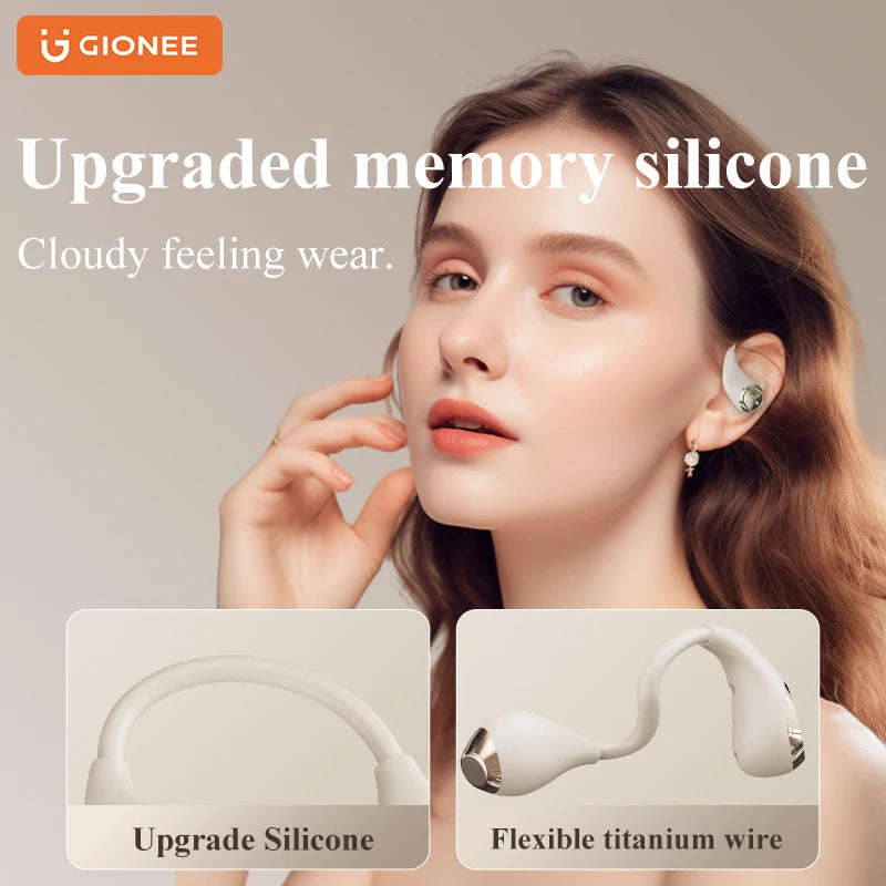 GIONEE Wireless Bluetooth 5.3 Earphones Earclip TWS Bone Conduction Headphones