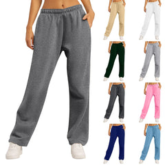 Women's Winter Sweatpants Solid Color Casual Pants