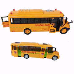 Inertial School Bus Car Toy With Story Student Shuttle Bus Light Up Musical Vehicle Toy for Children Boys