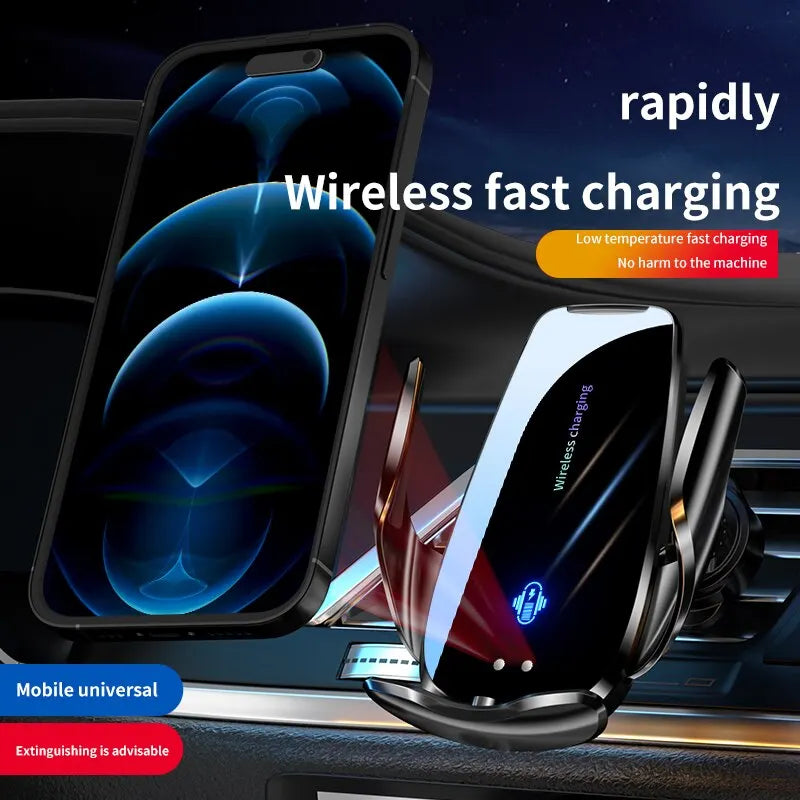 Car Wireless Charger Magnetic Auto Car Mount Phone Holder For iPhone Samsung Xiaomi Infrared Induction 15W Fast Charging Station