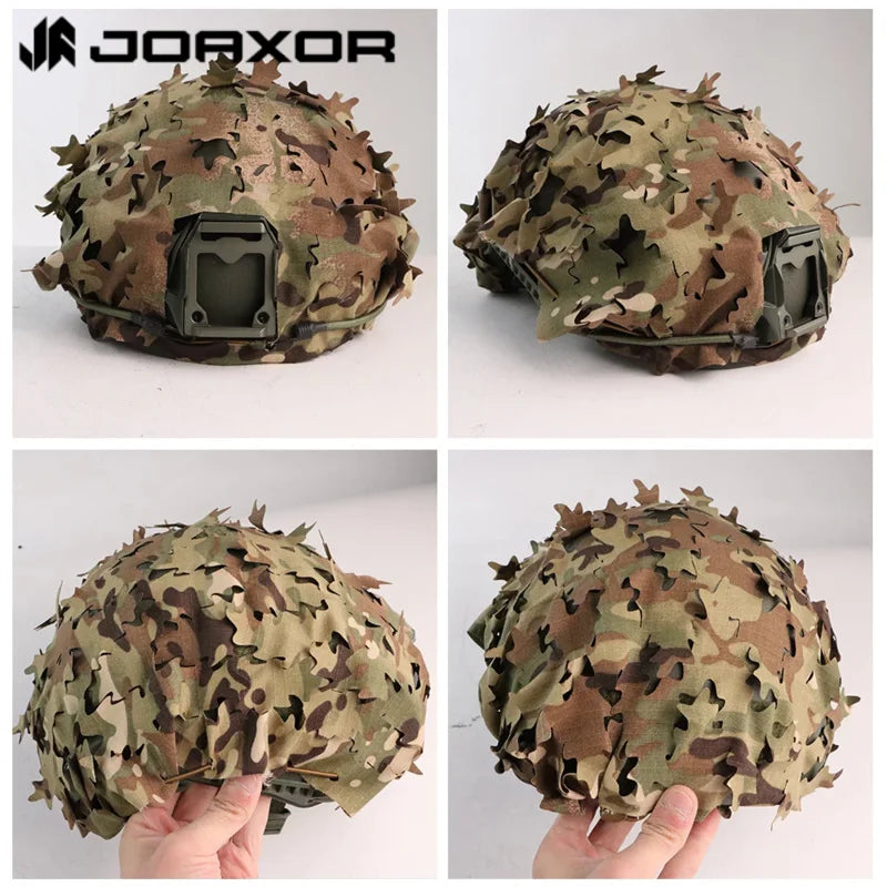 JOAXOR Airsoft FAST Tactical Helmet Cover Camo Paintball Hunting Shooting Camouflage Gear 4 Colors