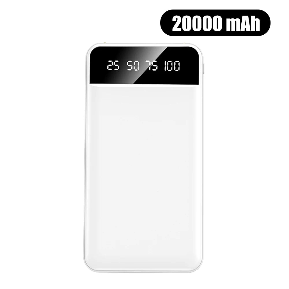 New 20000mAh Power Bank Portable Mini Charger Fast Charging External Battery Pack Dual USB For Heating Vest Jacket Socks Phone