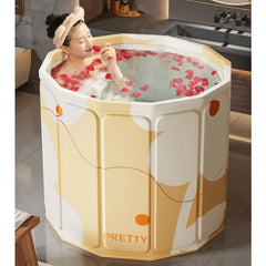 Inflatable Folding Large Bath PVC Portable Bathtub Folded Bucket Adult Tub Baby Children Bathroom Thickening SPA Tubs For Adults