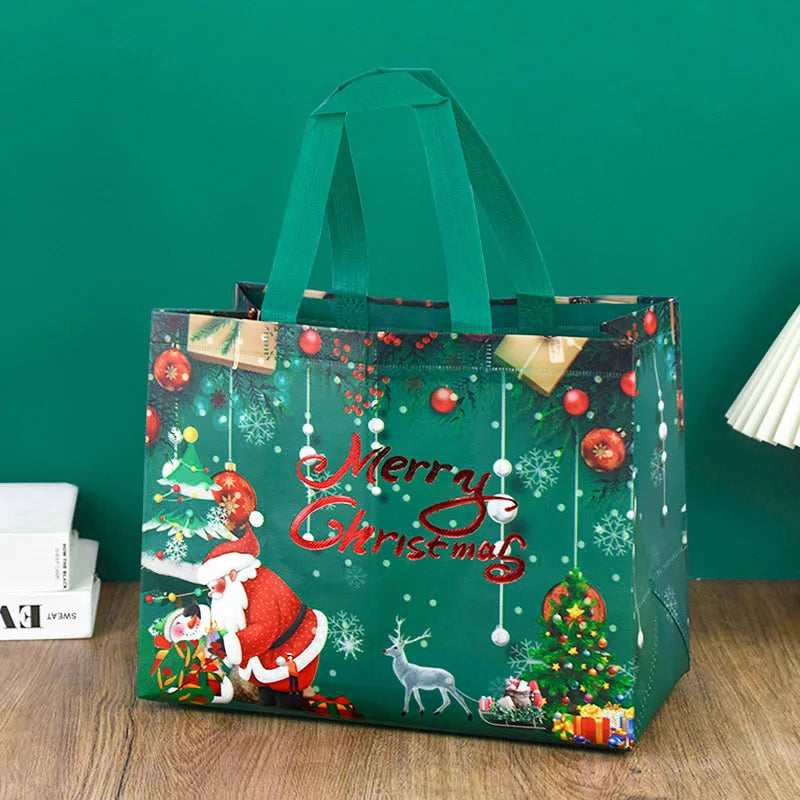 Merry Christmas Gifts Bags Santa Elk Non-woven Candy Gift Packaging Tote Bag Xmas New Year Party Decor Noel Shopping Pouch