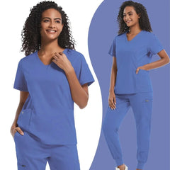 Medical Scrubs Uniform Women Nurse Scrub Set