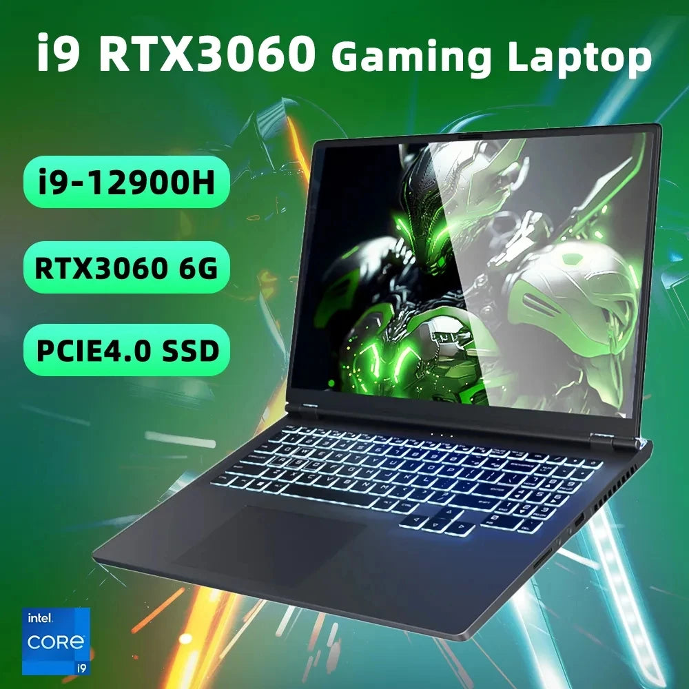 Topton L8 New Gaming Laptop i9 12900H i7 NVIDIA RTX 3060 6G 16 inch 165Hz IPS Windows 11 PCIE4.0 Notebook Gamebook WiFi6 BT5.2