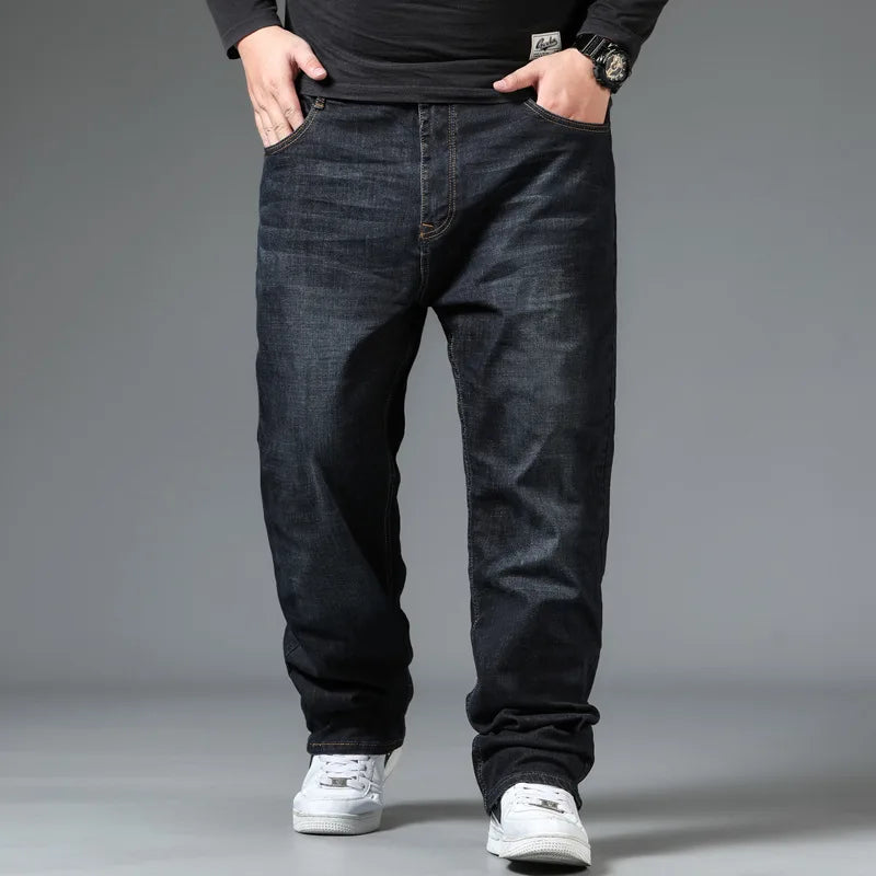 Mens Oversize Jeans Wide Leg Pants Man Jeans