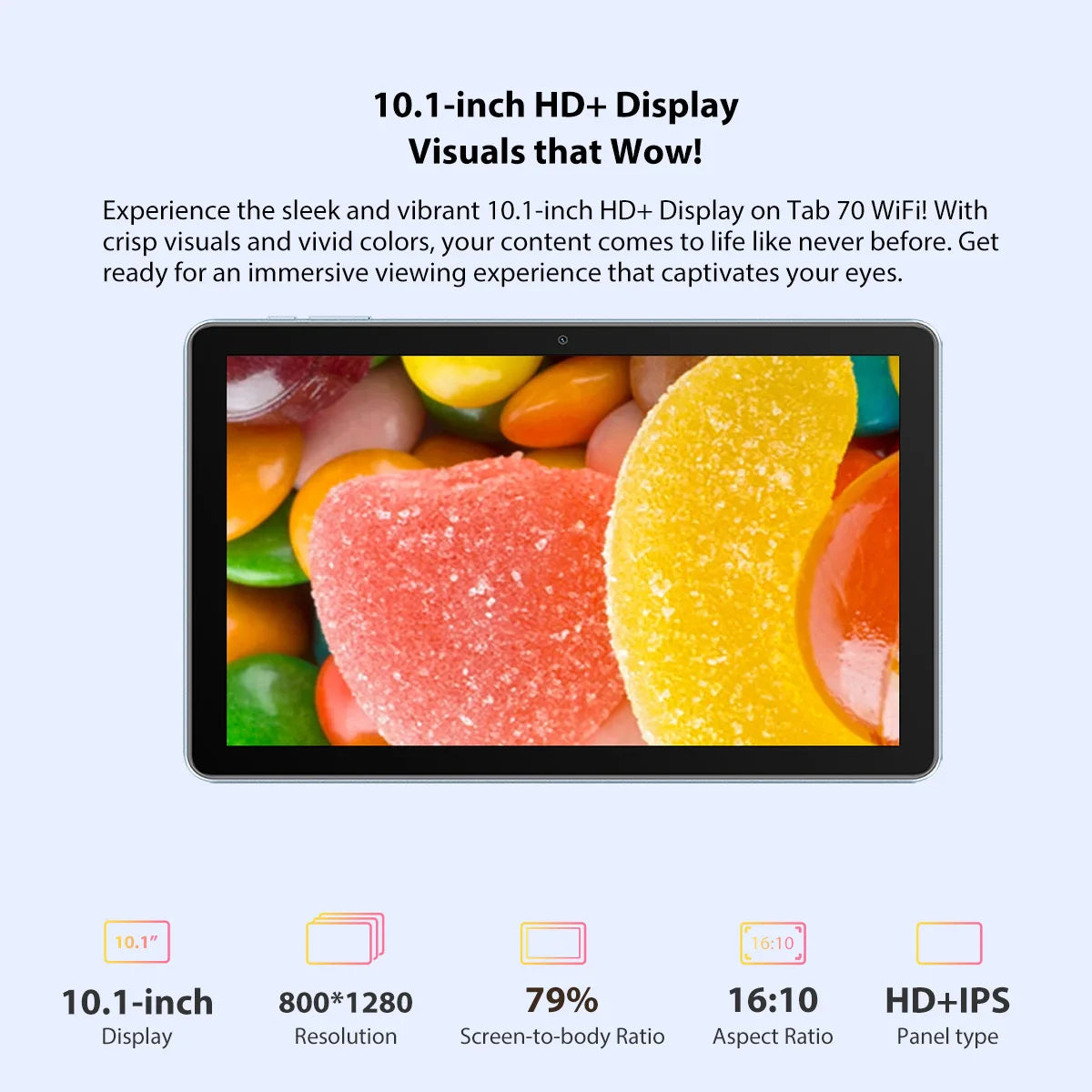 Blackview Tab 70 WIFI Android 13 Tablet 4GB 64GB 10.1-inch HD Display 6580mAh 2.4G/5G wifi tablets PC