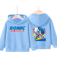 Sonic The Hedgehog 3 Hot Cartoon Sweatshirt Autumn New Children Hoodies Casual Trendy Boys Girls Y2K Clothes Kids Loose Pullover