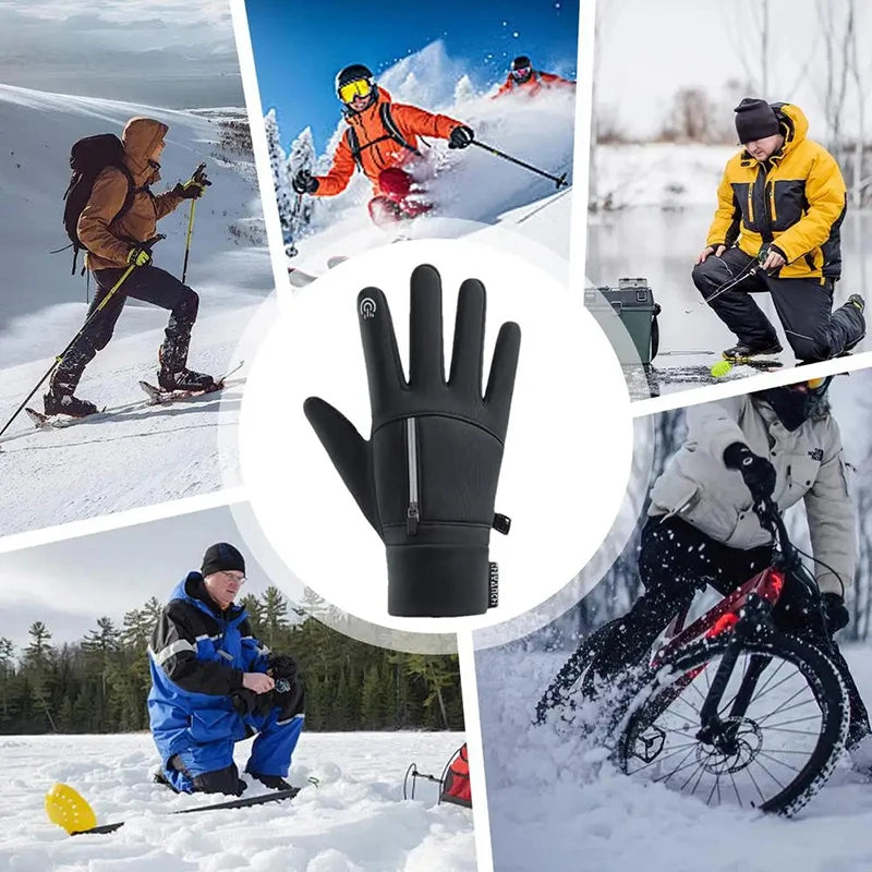 Winter Gloves Waterproof Thermal Sport Glove For Men Women Running Cycling Driving Hiking Touch Screen Warm Gloves