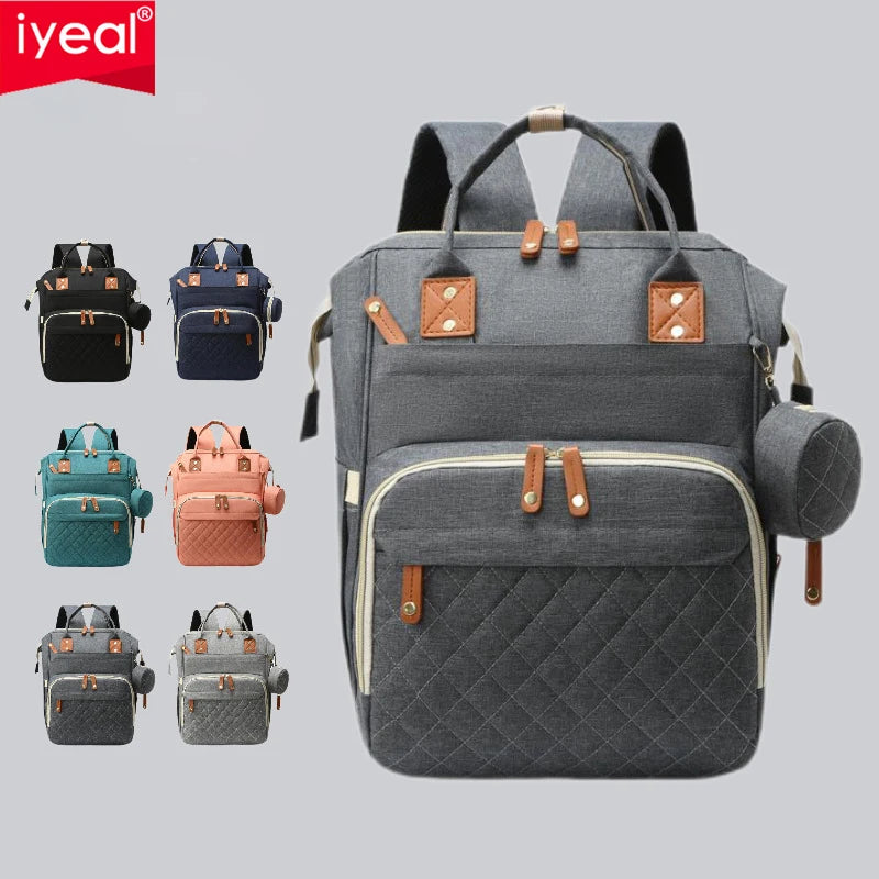 USB Mummy Bag Diaper Bag Backpack Waterproof Mommy Travel Nappy Bag