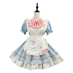 Anime Sanrios Hello Kittys Cinnamoroll Kuromi Lolita Skirt Kawaii Bow Cat Restaurant Apron Party Dresses