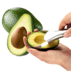 Avocado Slicer 2 In 1 Stainless Steel Avocado Cutter Peeler Knife Pitaya Kiwi Slicer Peeler Fruit Vegetable Tools