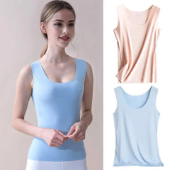 Elastic Body Vest Seamless Ice Silk Women's Summer Vest O-neck Sleeveless Tank Tops