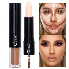 Face Brown Bronzer Contour Stick Double-headed Brightening Face Make Up Pen Smooth Contour Shadow Highlight Concealer Cosmetics