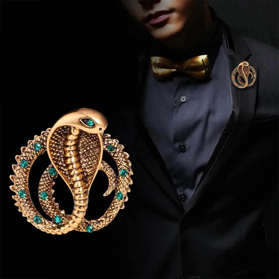 Fashion Vintage Creative Snake Brooch For Women Accessories Retro Crystal Animal Brooches