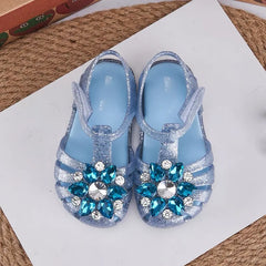 Mini Melissa Summer New Children Shoes Girls Princess Shoes Glitter Children Baby Dance Shoes Casual Toddler Girl Sandals