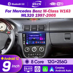 For Mercedes Benz M-Class W163 ML320 1997 - 2005 Android 12 Car Intelligent System Multimedia Video Player Head Unit Navigation