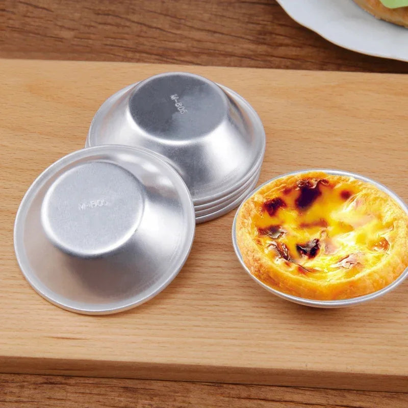 Aluminum Portuguese style Egg Tart Cupcake Mould Fruit Cake Die Mold