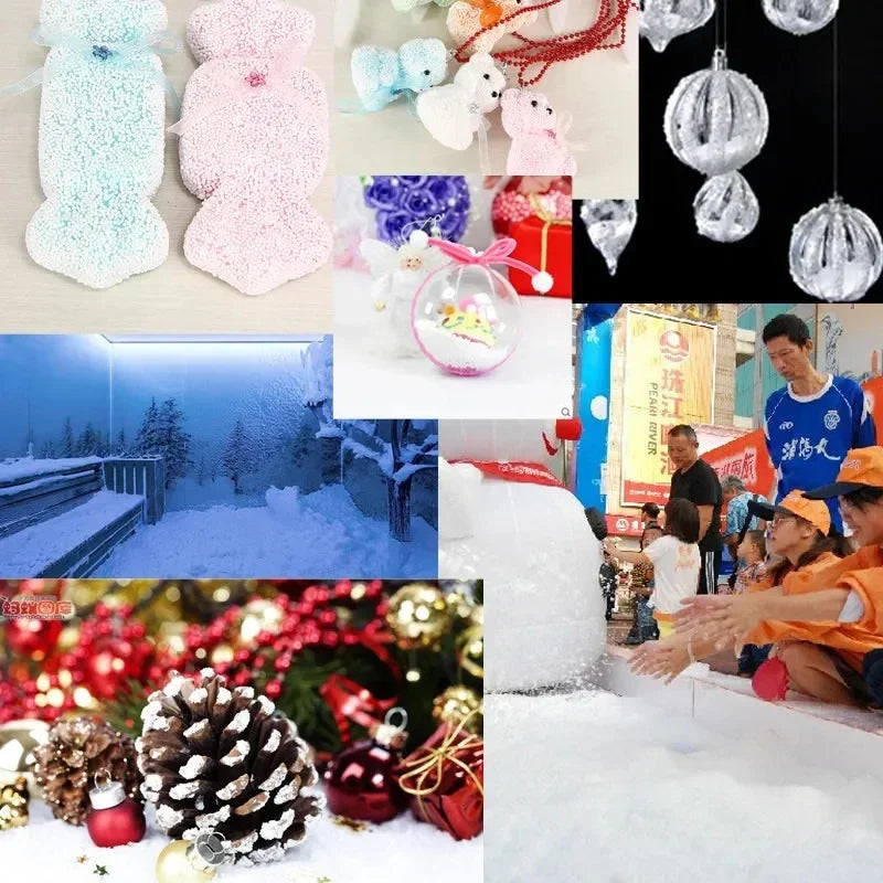 Christmas Decoration Artificial Plastic Dry Snow Powder Xmas Gift