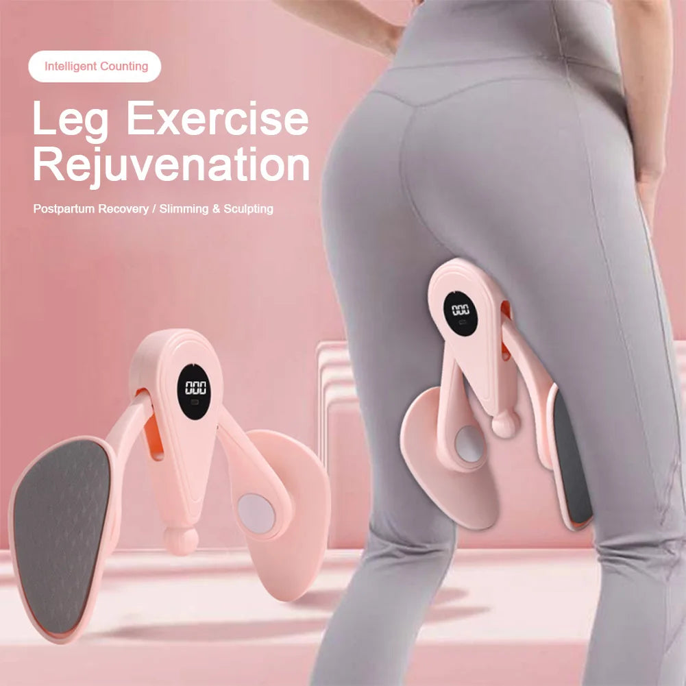 Digital Counter Hip Trainer Pelvic Floor Trainer Trimmer Inner Thigh Pelvic Floor Strengthening Device Rechargeable Leg Trainer