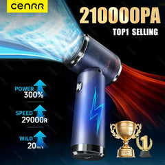 CENRR 210000PA Car Vacuum Cleaner Mini Wireless Handheld Portable Vacuum Cleaner