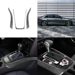 Real Carbon Fiber Car Center Console Gear Shift Frame Decoration Trim Sticker