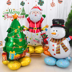 Large Christmas foil balloons, Santa Claus, snowman, Christmas tree balloon, suitable for Christmas party