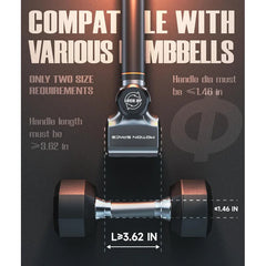 AQFlexibell Dumbbell Converter - 260 LBS Weight Capacity ...Convert Dumbbells to Barbell and Kettlebell