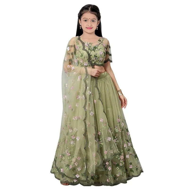 Party Wear Kids Dress Girl Lehenga Choli Designer Indian Festive Wear