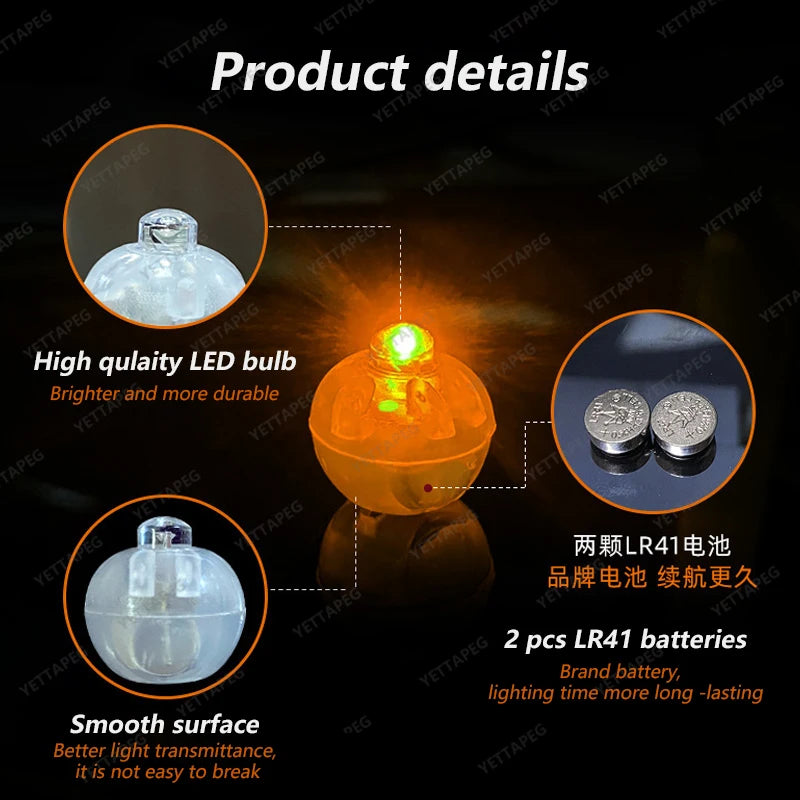 Small Round Ball Light Tumbler Ball Switch LED Flash Luminous Lamps