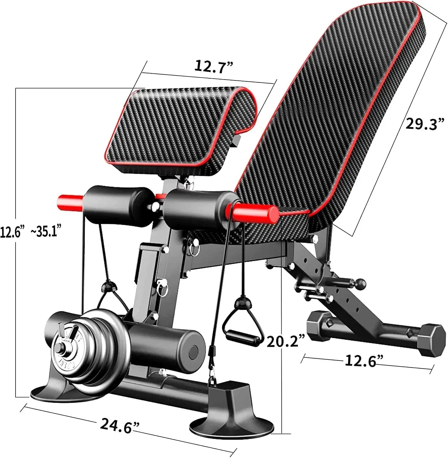 Foldable Adjustable Weight Bench fitness weight bench with height adjustable for Home Gym Full Body Workout