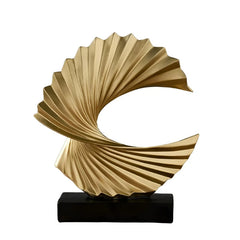 Modern Decor Abstract Sculpture Resin Sculptur Art Golden Statue Living Room Home Decoration