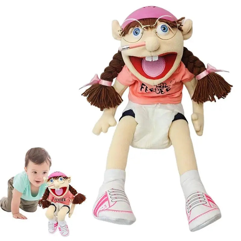 Large Jeffy Boy Hand Puppet Children Soft Doll