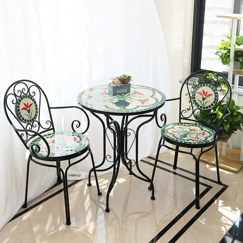 Table and Chair Outdoor Terrace Courtyard Leisure Small Tea Table