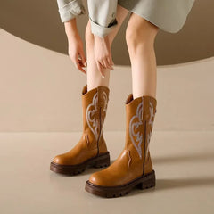 retro Classic Western Cowgirl Boots