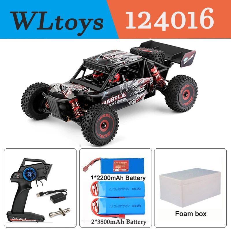 124017 124007 75KM/H  RTR 2.4G Racing RC Car Brushless 4WD Electric High Speed Off-Road Drift Toys