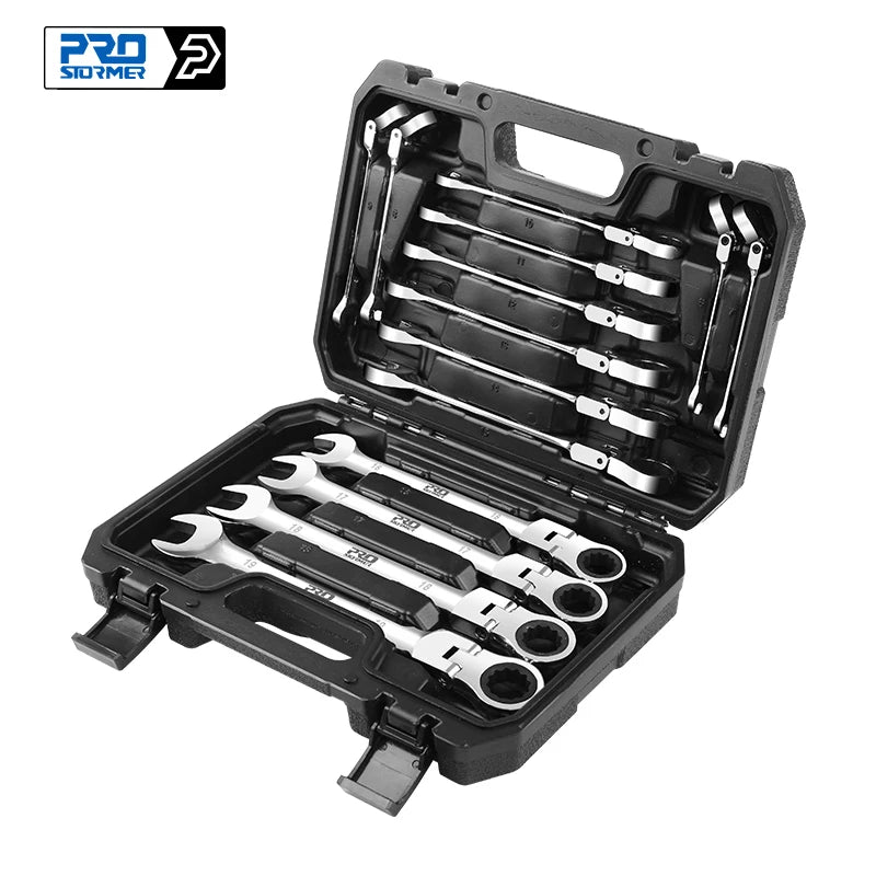 PROSTORMER 14PCS Keys Set Multitool Wrench Ratchet Spanners Set Hand Tool Wrench Set Universal Wrench Tool Car Repair Tools