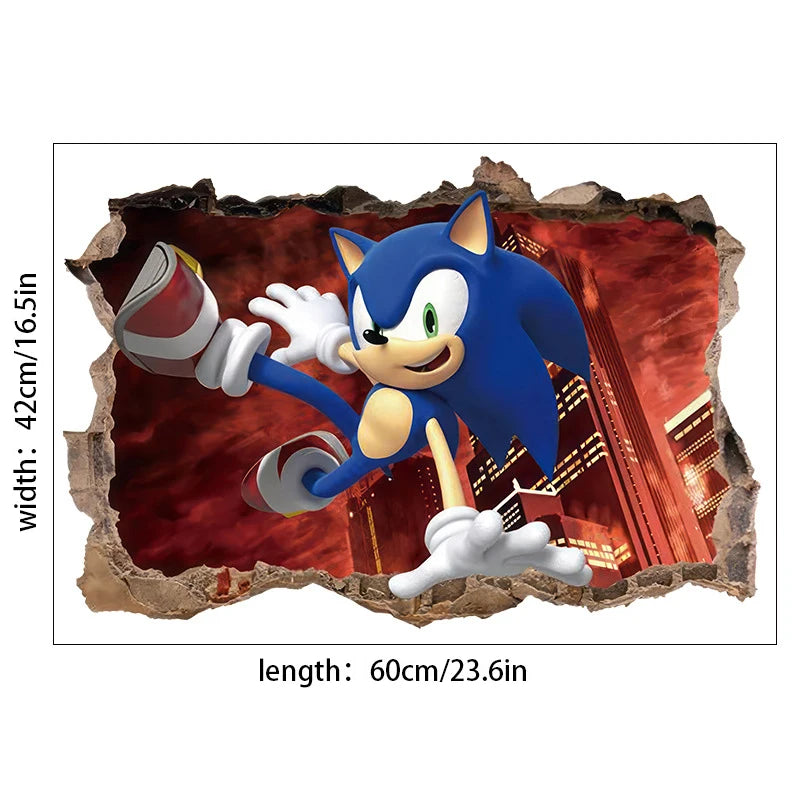 Sonic The Hedgehog Children Room Decoration Stickers Cartoon Anime Character