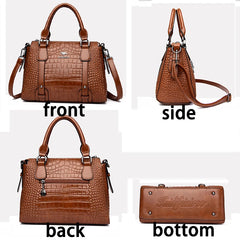 Handbags For Women New Ladies Crocodile Pattern Shoulder Crossbody Ba