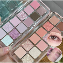 Eye Shadow Palette For Swollen Eyelids Matte Pearlescent Natural And Long-lasting Brightening