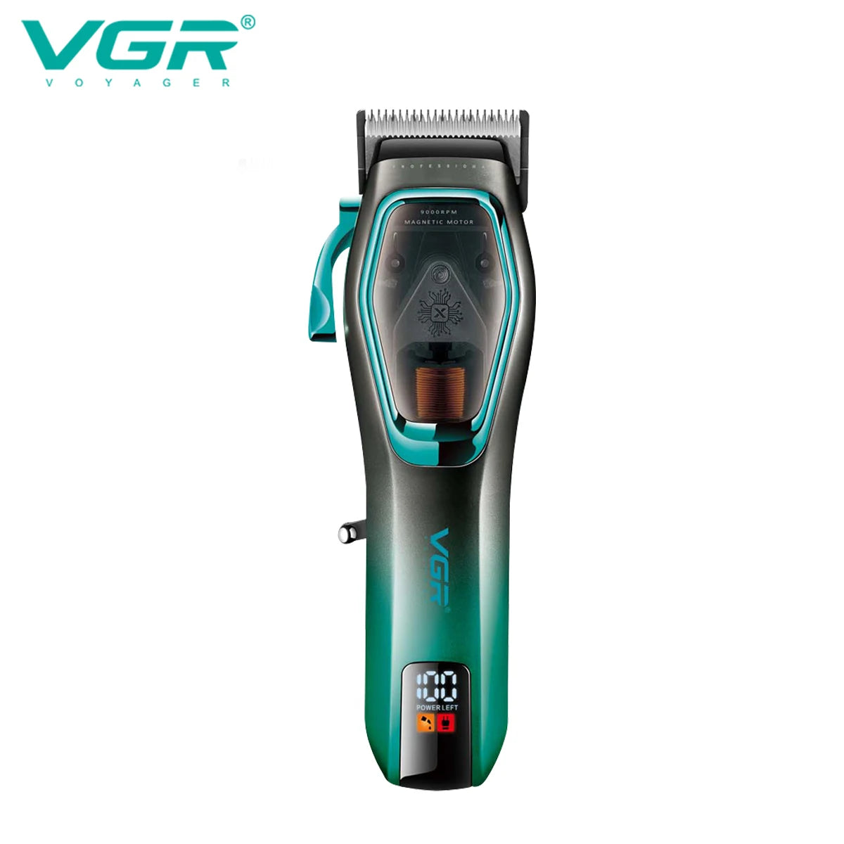 VGR-674 Hair Clipper Professional Hair Trimmer Electric Hair Cutting Machine Adjustable Barber Haircut LED Trimmer for Men