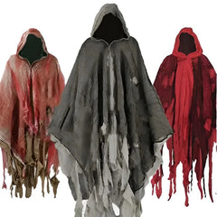 Unisex Halloween Ghost Dementors Cosplay Costume Gothic Horror Zombie Tattered Hooded Capes Day Of The Dead Party Props Cloaks