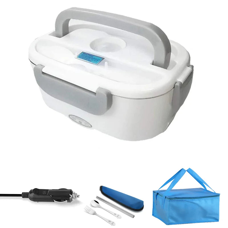 Plastic Electric Heating Lunch Box 12V 24V 110V 220V Car Truck Office Outdoor Meal Food Warmer Container Heater Bento Box Set