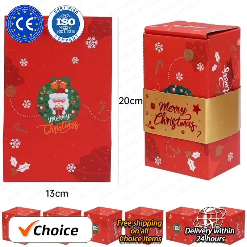 Christmas Gift Box Diy Folding Paper Boxs Money Pop Up Birthday Wedding Surprise Bounce Boxs